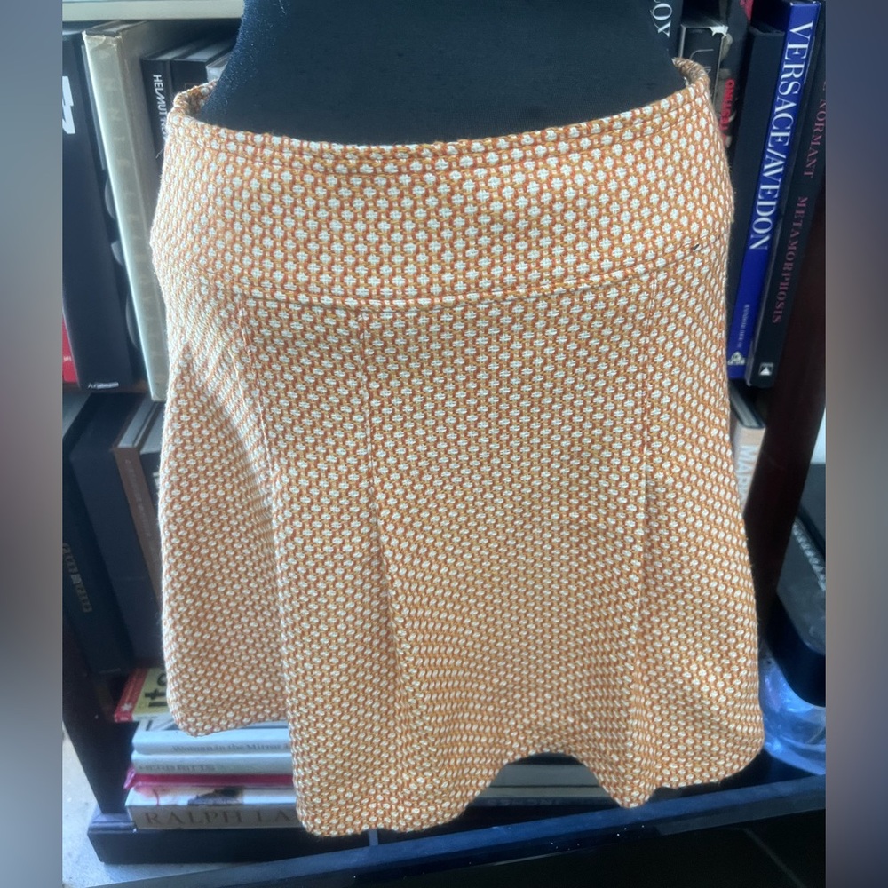 Tulle A-Line Skirt in Orange Pattern